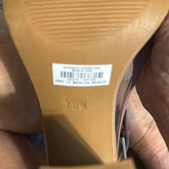 Torrid Nude Ankle Wrap Heels.   Wide Width - Picture 2 of 9